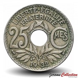 FRANCE - PIECE de 25 Centimes "Lindauer" (Bazor) - 1932 – Km867a – JeromeCollection