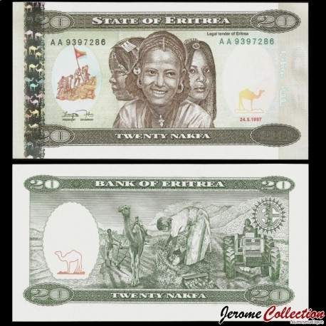 ERYTHREE - Billet de 20 Nakfa - 24.05.1997