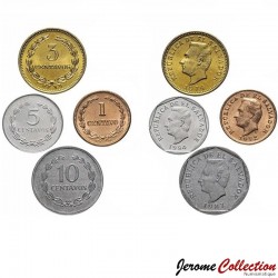 SALVADOR - SET / LOT de 4 PIECES de 1 3 5 10 Centavos - 1974 / 1995 – Km154 – JeromeCollection