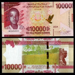 GUINEE - Billet de 10000 Francs - Jeune fille guinéenne - 2024