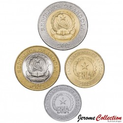 ANGOLA - SET / LOT de 4 PIECES de 50 Centimos 1 5 10 Kwanzas - 2012