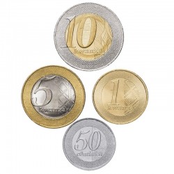 ANGOLA - SET / LOT de 5 PIECES de 50 Centimos 1 5 10 Kwanzas - 2012 – Km107 108 109 110 – JeromeCollection