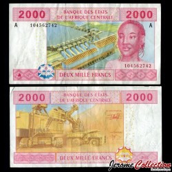 GABON / ETATS DE L'AFRIQUE CENTRALE / BEAC - Billet de 2000 Francs - Barrage hydroélectrique - A - 2002 – P408Aa –