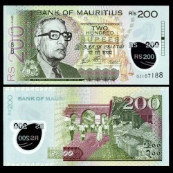 MAURICE - Billet de 200 Roupies - Renganaden Seeneevassen [Billet de remplacement QZ] 2024 – P65Bz – JeromeCollection