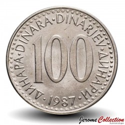 YOUGOSLAVIE - PIECE de 100 Dinara - 1987 – Km114 – JeromeCollection