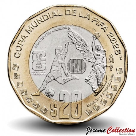 MEXIQUE - PIECE de 20 Pesos - FIFA World Cup Mexico - 2026 – N581114 – JeromeCollection