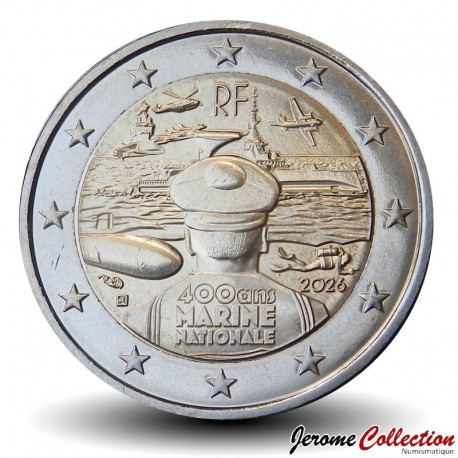 FRANCE - PIECE de 2 Euros - 400 ans de marine nationale - 2026 – N589397 – JeromeCollection
