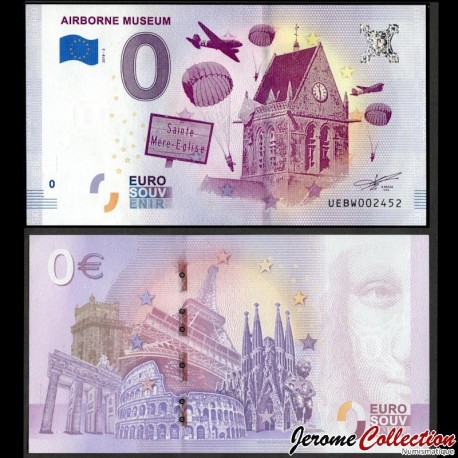 BILLET TOURISTIQUE - ZERO 0 EURO - FRANCE - Airborne Museum - UEBW - 2018-2 – N294671 – JeromeCollection