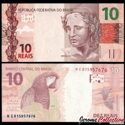 BRESIL - Billet de 10 Reais - Perroquet Ara - K - 2022 – P254e – JeromeCollection