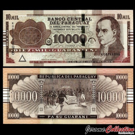 PARAGUAY - Billet de 10000 Guaranies - José Gaspar Rodríguez de Francia - 2024 – PA238d – JeromeCollection