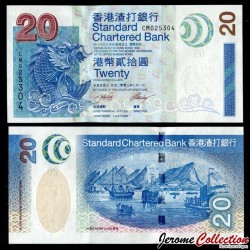 HONG KONG - Standard Chartered Bank - Billet de 20 Dollars - Carpe mythique - 2003 – P291 – JeromeCollection