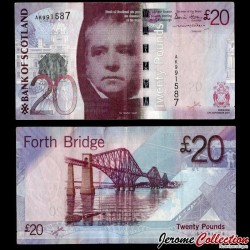 ECOSSE / BANK OF SCOTLAND - Billet de 20 Pounds - Sir Walter Scott / Forth Bridge - 17.09.2007 – P126a –