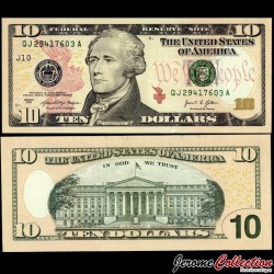 ETATS UNIS / USA - Billet de 10 Dollars - Alexander Hamilton - J(10) Kansas City - 2021 – P555J – JeromeCollection