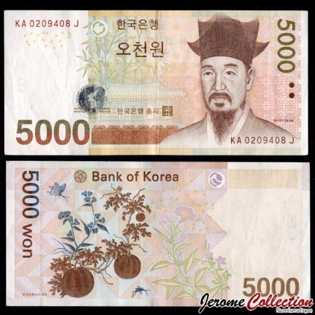 CORÉE DU SUD - Billet de 5000 Won - 2006 – P55 – JeromeCollection