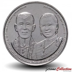 THAILANDE - PIECE de 20 Baht - Mariage de Rama X et de la reine Suthida - 2019
