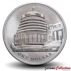 NOUVELLE-ZÉLANDE - PIECE de 1 Dollar - Montagne Aorangi - 1970