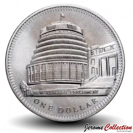 NOUVELLE-ZÉLANDE - PIECE de 1 Dollar - Montagne Aorangi - 1970