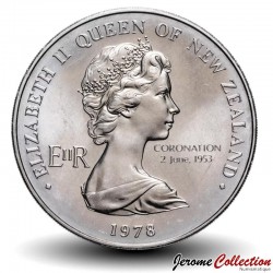 NOUVELLE-ZÉLANDE - PIECE de 1 Dollar - Montagne Aorangi - 1970