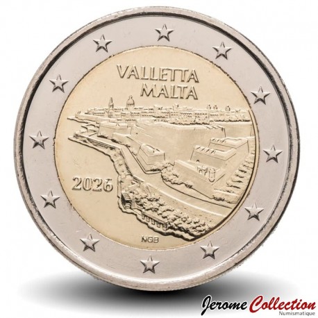 MALTE - PIECE de 2 Euros - La Valette - 2026 – N555125 – JeromeCollection