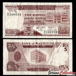 MAURICE - Billet de 5 Roupies - Government House de Port Louis - 1985 – P34 – JeromeCollection