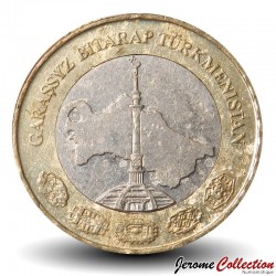 TURKMENISTAN - PiECE de 1 Manat - Carte du Turkménistan - 2010 – Km103 – JeromeCollection