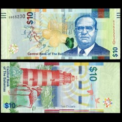 BAHAMAS - Billet de 10 Dollars - Phare de Hope Town - 2016 – P79 – JeromeCollection