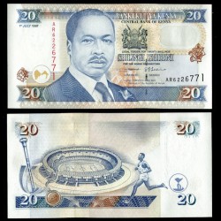 KENYA - Billet de 20 Shillings - Daniel Toroitich arap Moi - 1.07.1997