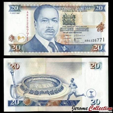 KENYA - Billet de 20 Shillings - Daniel Toroitich arap Moi - 1.07.1997 – P35b – JeromeCollection
