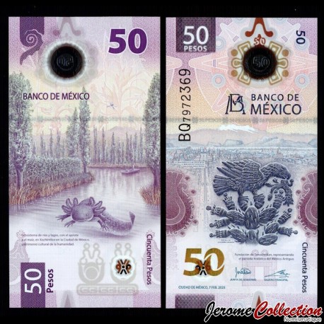 MEXIQUE - Billet de 50 Pesos - Fondation de Tenochtitlan (Sign Constable & Rabiela) - 07.02.2023 – P133 –