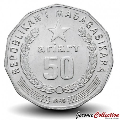 MADAGASCAR - PIECE de 50 Ariary - Baobabs - 1996 – Km25.1 – JeromeCollection