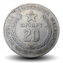 MADAGASCAR - PIECE de 20 Ariary - Tracteur labourant - FAO - 1978 – Km14 – JeromeCollection