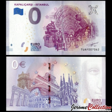 BILLET TOURISTIQUE - ZERO 0 EURO - TURQUIE - KAPALIÇARŞI / Grand Bazar d'Istanbul - TUAF - 2019-1 – N362957 –