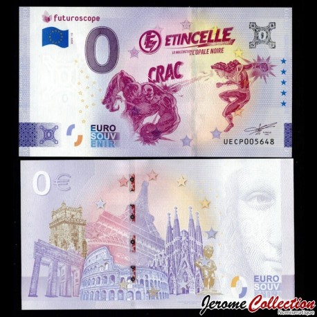 BILLET TOURISTIQUE - ZERO 0 EURO - FRANCE - FUTUROSCOPE - ETINCELLE, LA MALEDICTION DE L'OPALE NOIRE - UECP - 2024-12 –