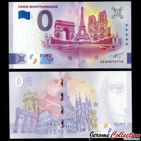 BILLET TOURISTIQUE - ZERO 0 EURO - FRANCE - PARIS MONTPARNASSE - UEAE - 2024-6 – N352394 – JeromeCollection
