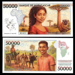 MADAGASCAR - Billet de 50000 Afrikanis - 11.03.2026 – Mada_50000 – JeromeCollection