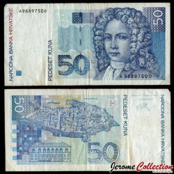 CROATIE - Billet de 50 Kuna - Ivan Gundulić - 31.10.1993 – P31 – JeromeCollection