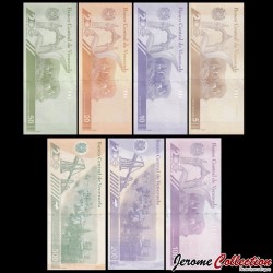 VENEZUELA - SET / LOT de 7 Billets de 5 10 20 50 100 200 500 Bolivares Digital - 2021 / 2025