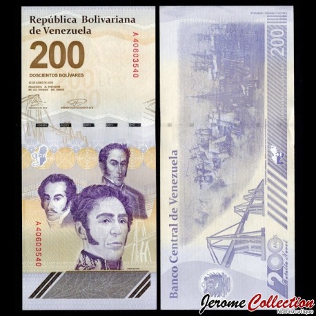 VENEZUELA - Billet de 200 Bolivares Digitales - 200 ans de la Bataille de Carabobo - 12.06.2025 – P120b –