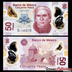 MEXIQUE - Billet de 50 Pesos - Polymer - Série Q - 13.05.2015