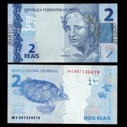 BRESIL - Billet de 2 Reais - Tortue - M - 2025 – P252h – JeromeCollection