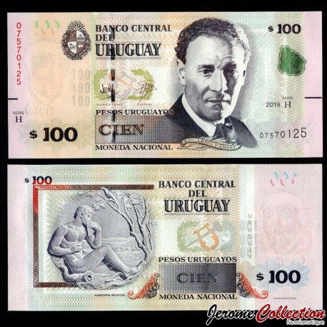 URUGUAY - Billet de 100 Pesos Uruguayos - Eduardo Fabini - H - 2019 – P95a – JeromeCollection