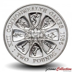 GUERNESEY (île de) - PIECE de 2 Pounds - XIIIe Jeux du Commonwealth - 1986 – Km48 – JeromeCollection