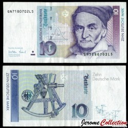 ALLEMAGNE DE L'OUEST / RFA - Billet de 10 Deutsche Mark - Carl Friedrich Gauß - 1999 – P38d – JeromeCollection