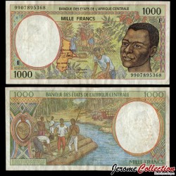 CENTRAFRIQUE / ETATS DE L'AFRIQUE CENTRALE / BEAC - Billet de 1000 Francs - F - Récolte de café - 1999 – P302Ff –