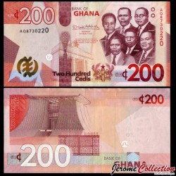 GHANA - Billet de 200 Cedis - Les portraits des Big Six - 04.03.2022