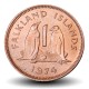 ILES MALOUINES / ILES FALKLAND - PIECE de 1 Penny - Couple de Manchot papou - 1974 – Km2 – JeromeCollection