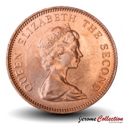 ILES MALOUINES / ILES FALKLAND - PIECE de 1 Penny - Couple de Manchot papou - 1974