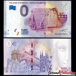 BILLET TOURISTIQUE - ZERO 0 EURO - FRANCE - FALAISE D'ETRETAT - COTE D'ALBATRE - UEJW - 2019-3