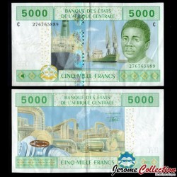 TCHAD / ETATS DE L'AFRIQUE CENTRALE / BEAC - Billet de 5000 Francs - Port maritime - C - 2002 – P609Ca –