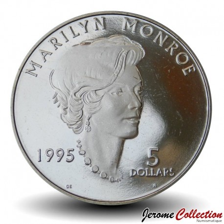 ILES MARSHALL - PIECE de 5 Dollars - Marilyn Monroe - 1995 – Km253 – JeromeCollection